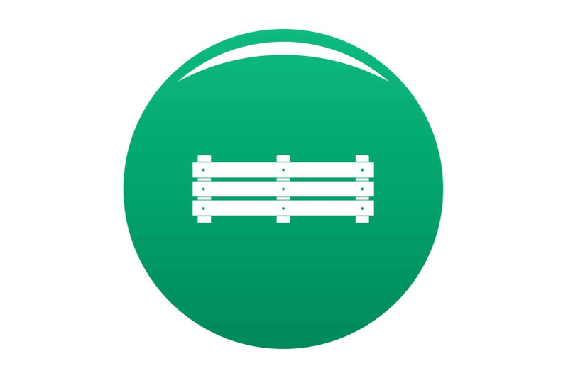 wide-fence-icon-vector-green