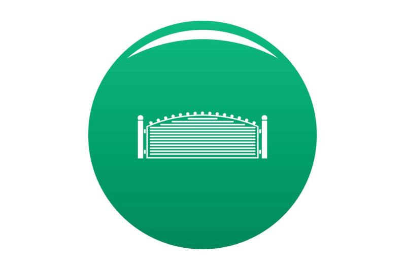 metal-fence-icon-vector-green