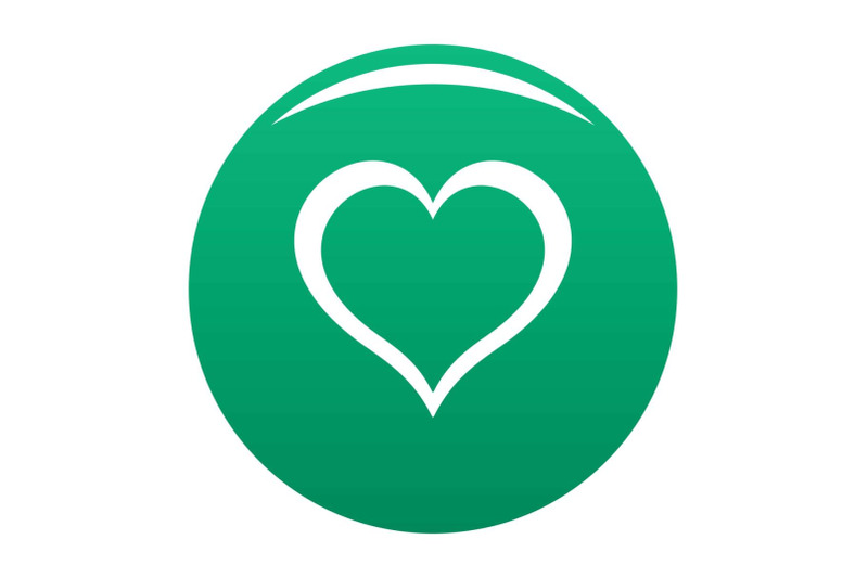 heart-icon-vector-green