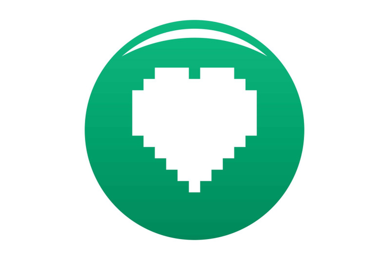 pixel-heart-icon-vector-green