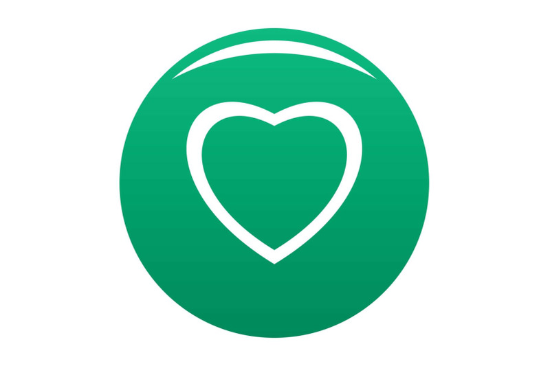 fearless-heart-icon-vector-green