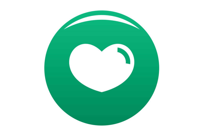 loving-heart-icon-vector-green