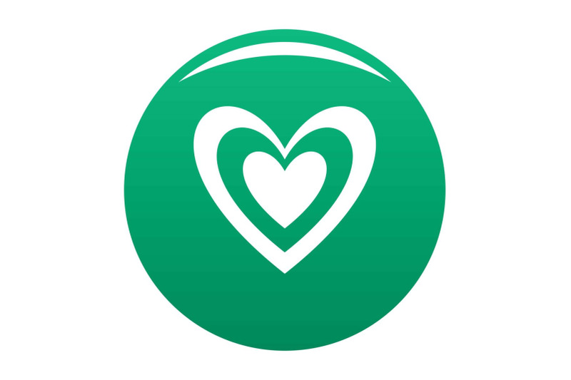 masculine-heart-icon-vector-green