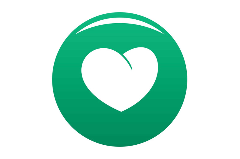 angelic-heart-icon-vector-green