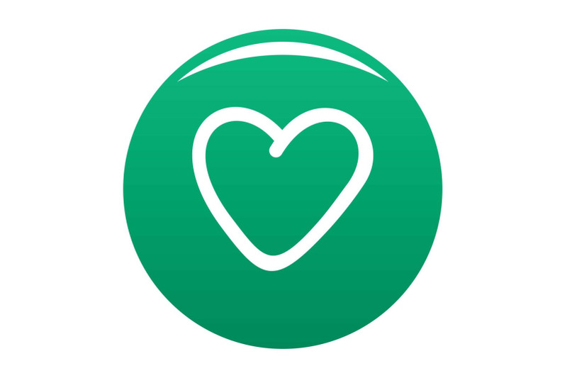 greedy-heart-icon-vector-green
