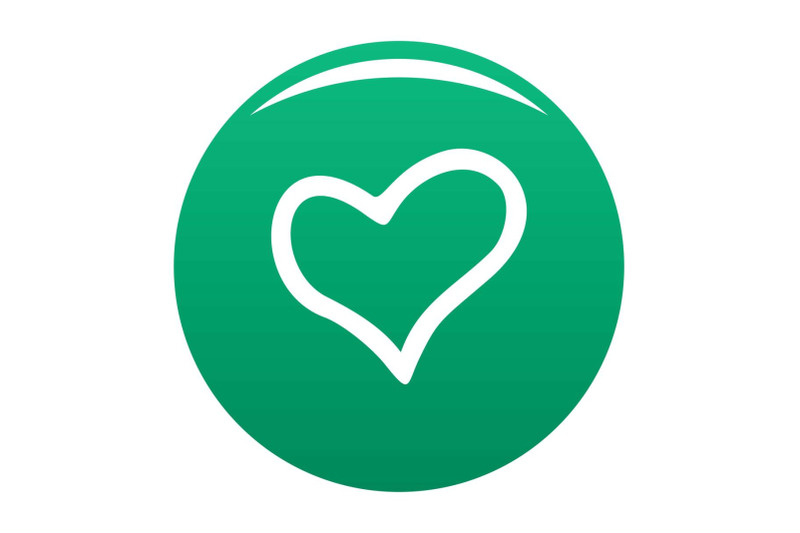 faithful-heart-icon-vector-green