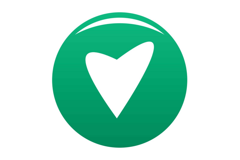 gentle-heart-icon-vector-green