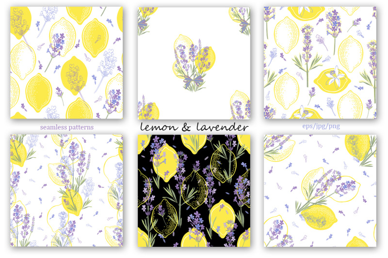 lemon-amp-lavender-vector-collection