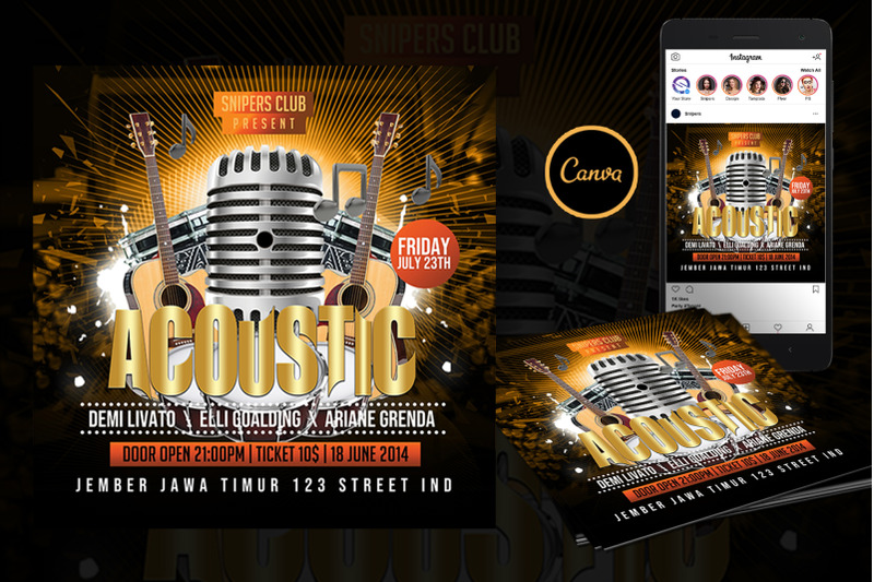 acoustic-party-flyer-template-event-flyer-canva-template