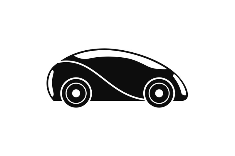 futuristic-driverless-car-icon-simple-style