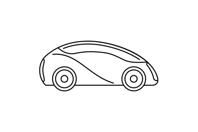 futuristic-driverless-car-icon-outline-style