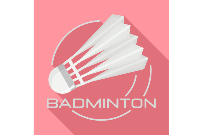 white-badminton-shuttlecock-logo-flat-style