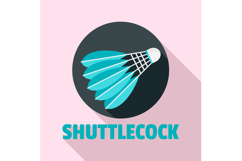 blue-shuttlecock-logo-flat-style