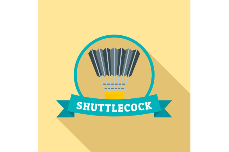 black-yellow-shuttlecock-logo-flat-style