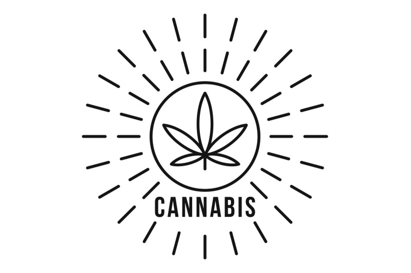 cannabis-on-sun-logo-outline-style