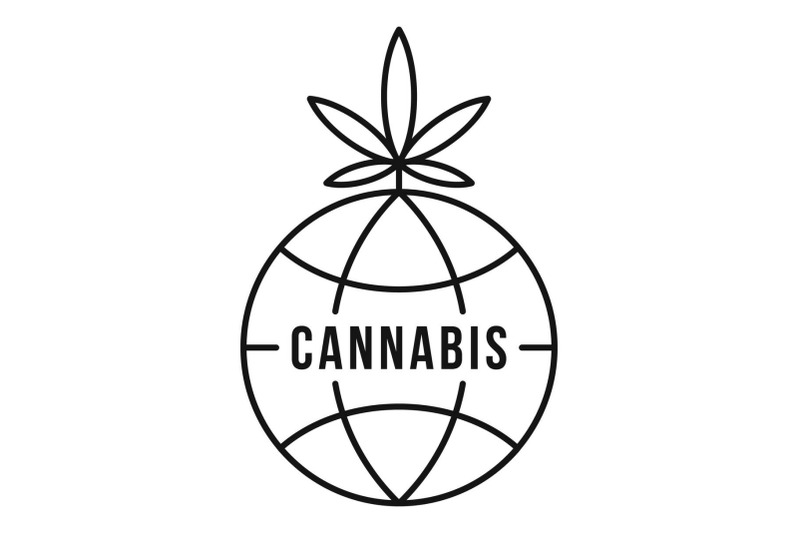 global-cannabis-logo-outline-style