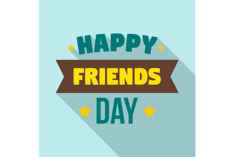 friendship-day-logo-flat-style
