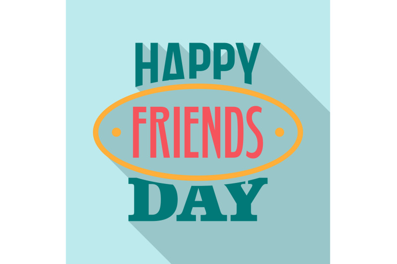 friends-day-emblem-logo-flat-style