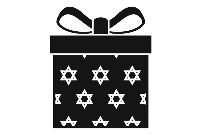jewish-gift-box-icon-simple-style