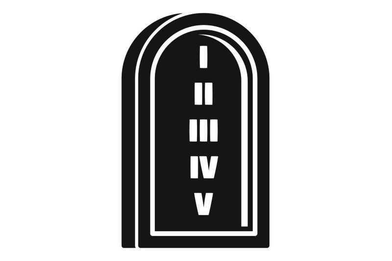 jewish-stone-tablet-icon-simple-style