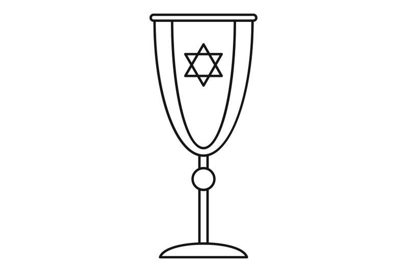 jewish-silver-cup-icon-outline-style