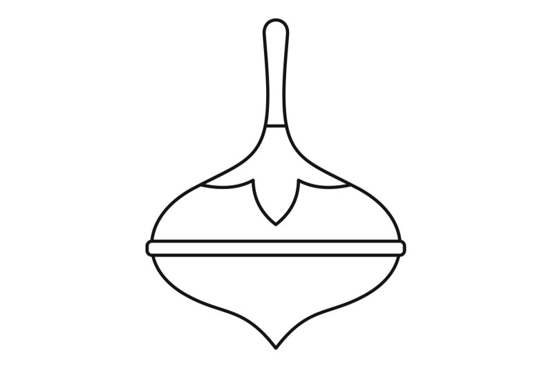 conical-dreidel-icon-outline-style