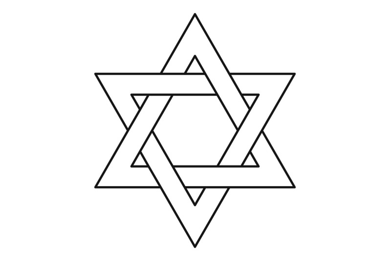 david-star-icon-outline-style