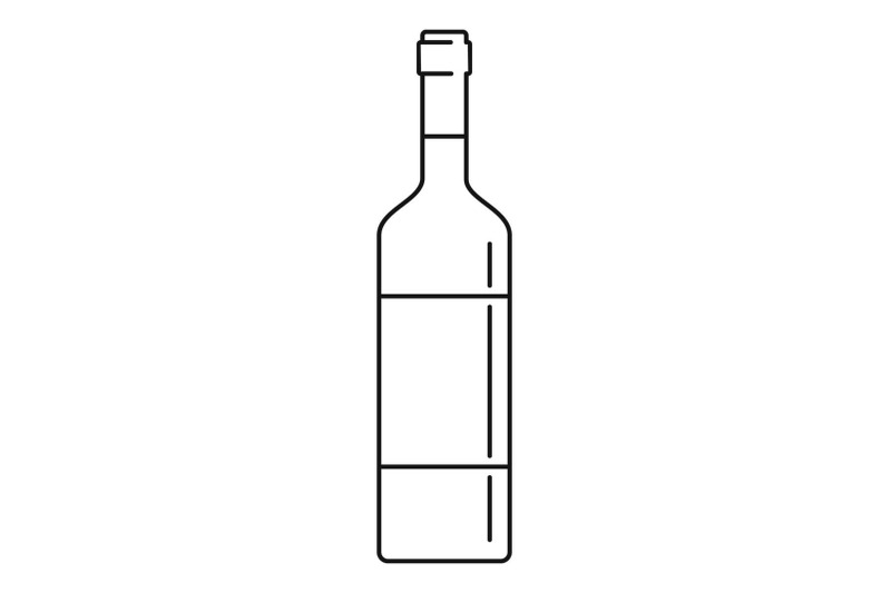 wine-bottle-icon-outline-style