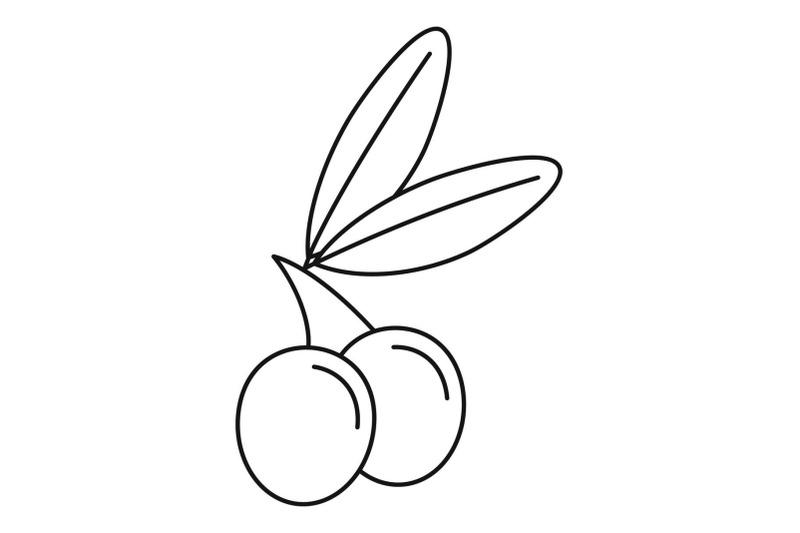 jewish-olive-icon-outline-style