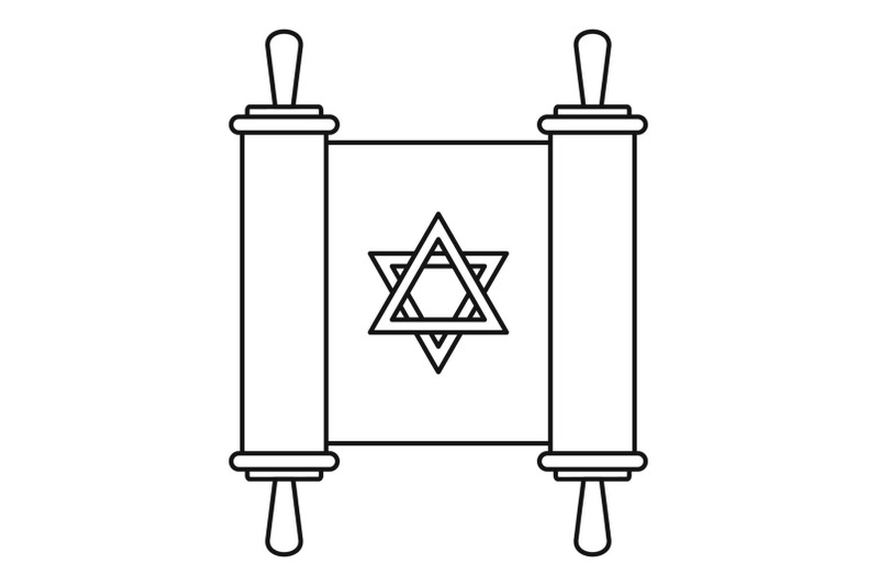 torah-papyrus-icon-outline-style