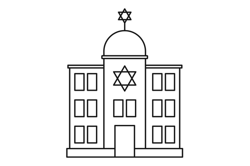 jewish-synagogue-icon-outline-style