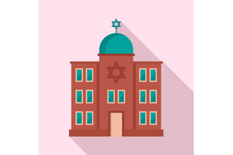 jewish-synagogue-icon-flat-style