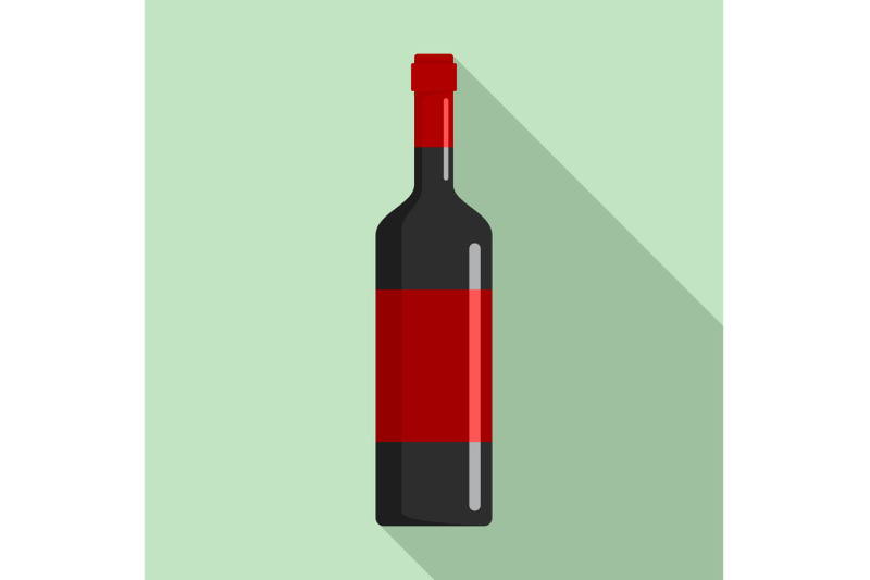 wine-bottle-icon-flat-style
