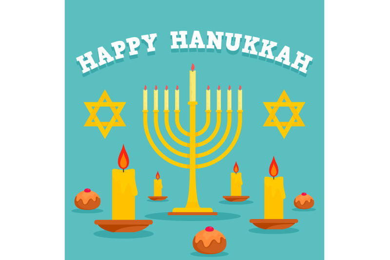 happy-hanukkah-candles-concept-background-flat-style