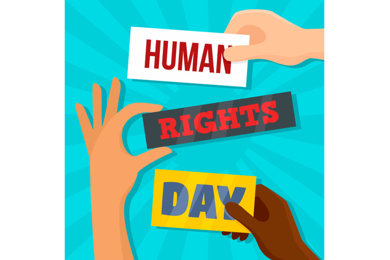 global-rights-day-concept-background-flat-style