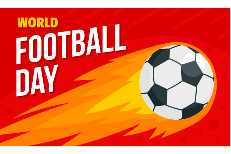 world-football-day-concept-banner-flat-style