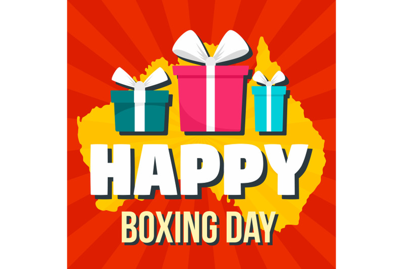 happy-boxing-day-concept-background-flat-style