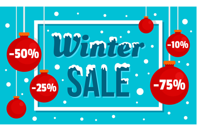 winter-sale-concept-banner-flat-style