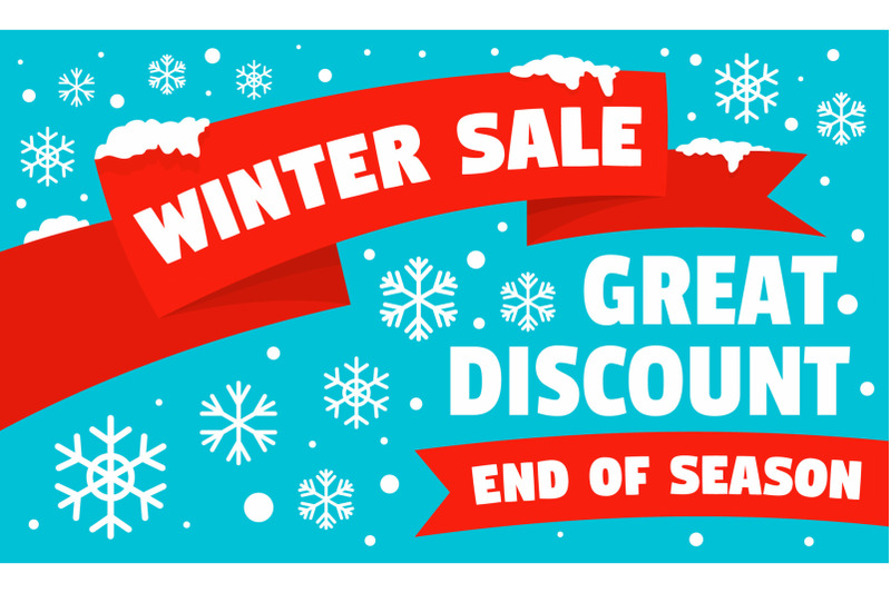 winter-sale-great-discount-concept-banner-flat-style