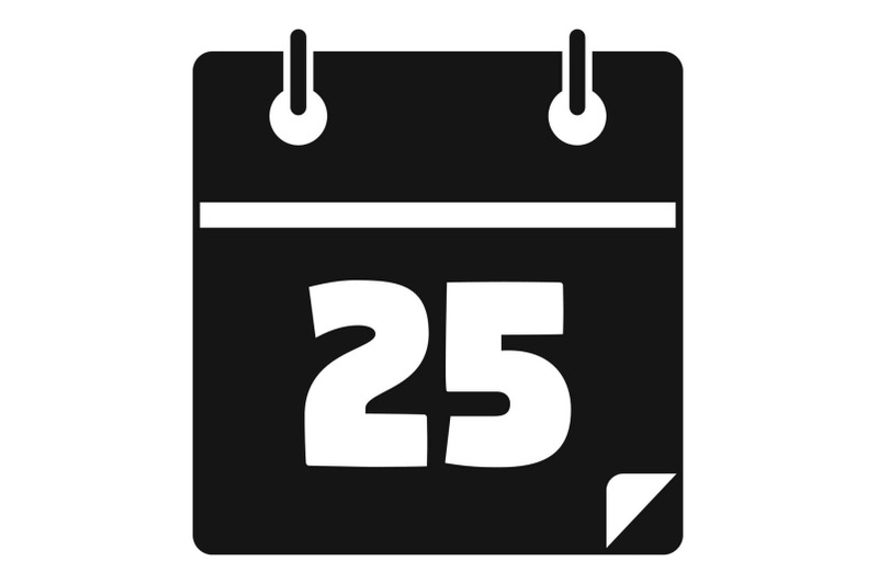 christmas-date-calendar-icon-simple-style