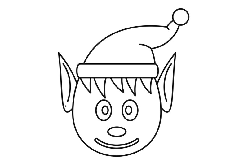 head-elfin-icon-outline-style