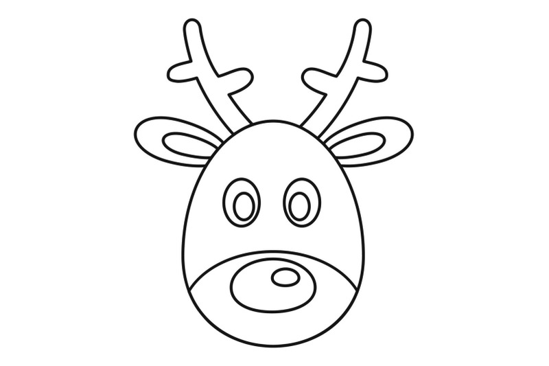 deer-head-icon-outline-style