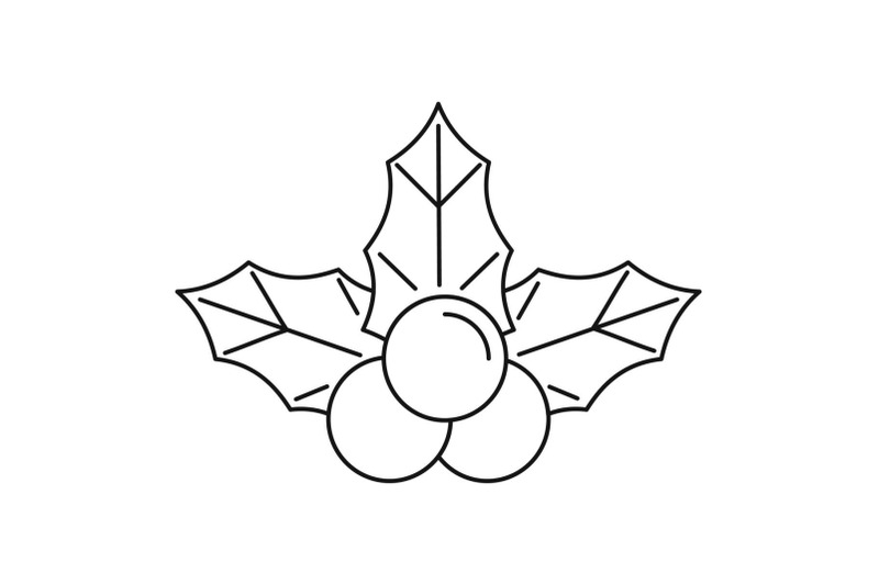 holly-berry-icon-outline-style