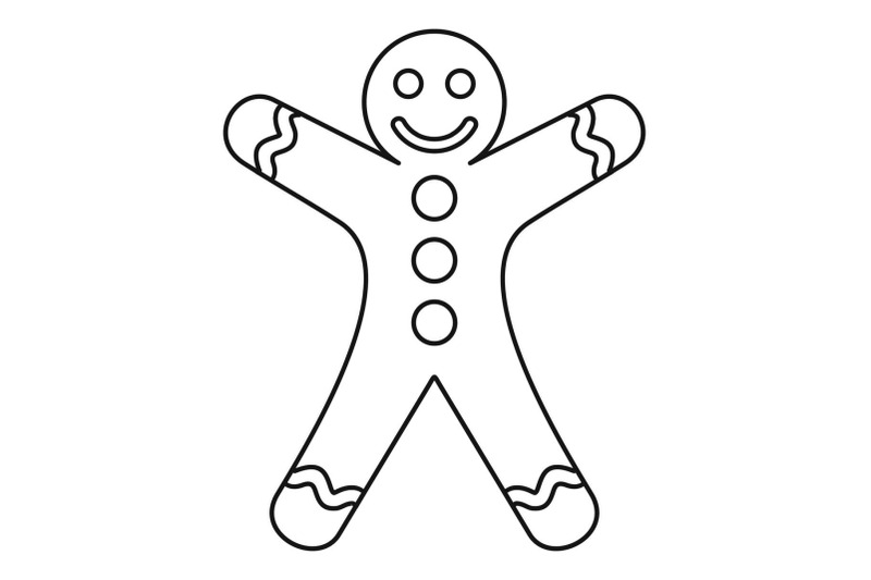 ginger-bread-icon-outline-style