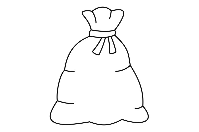 santa-sack-icon-outline-style