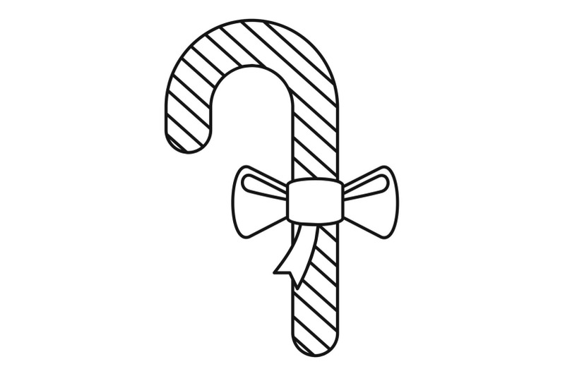 xmas-candy-stick-icon-outline-style