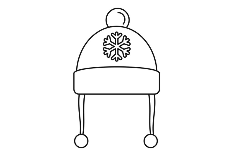 winter-hat-icon-outline-style