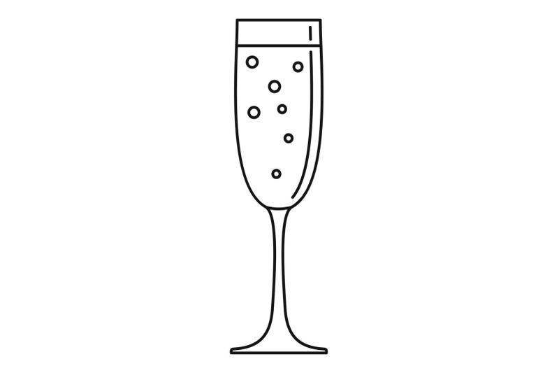 glass-champagne-icon-outline-style