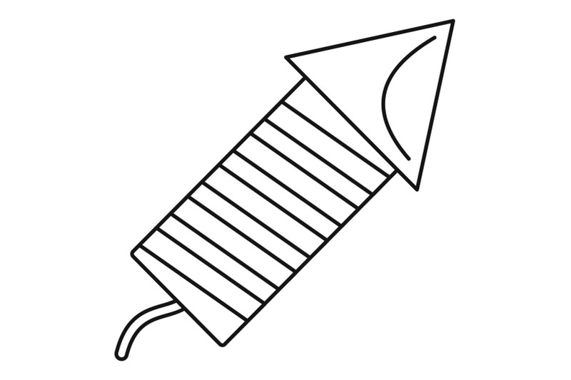 xmas-festive-rocket-icon-outline-style