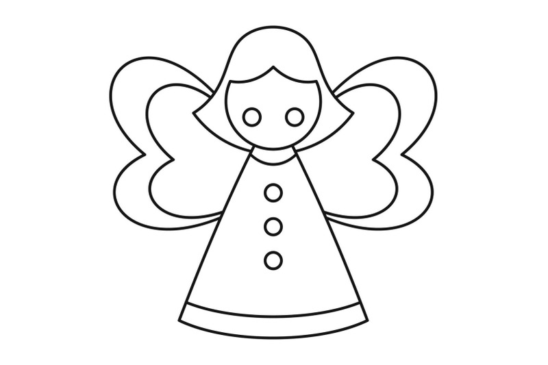 xmas-fairy-icon-outline-style